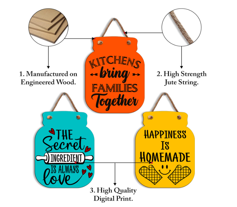 Wooden Kitchen Wall Hangings